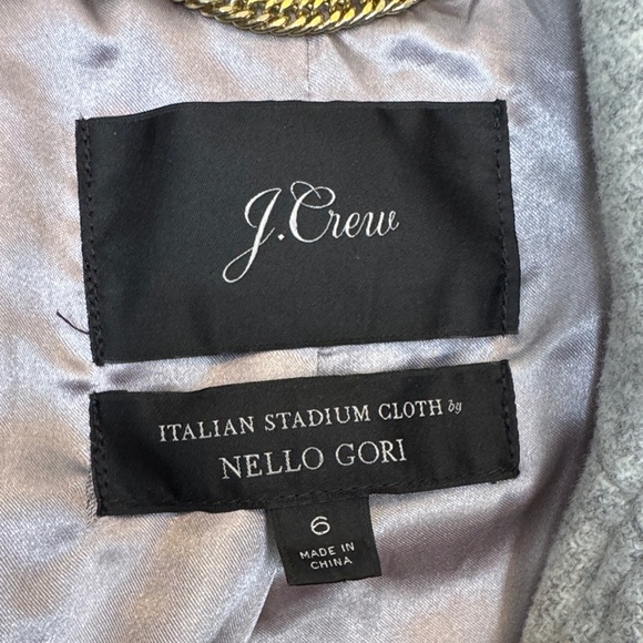 J. Crew Gray Italian Stadium Cloth Coat - Picture 2 of 3